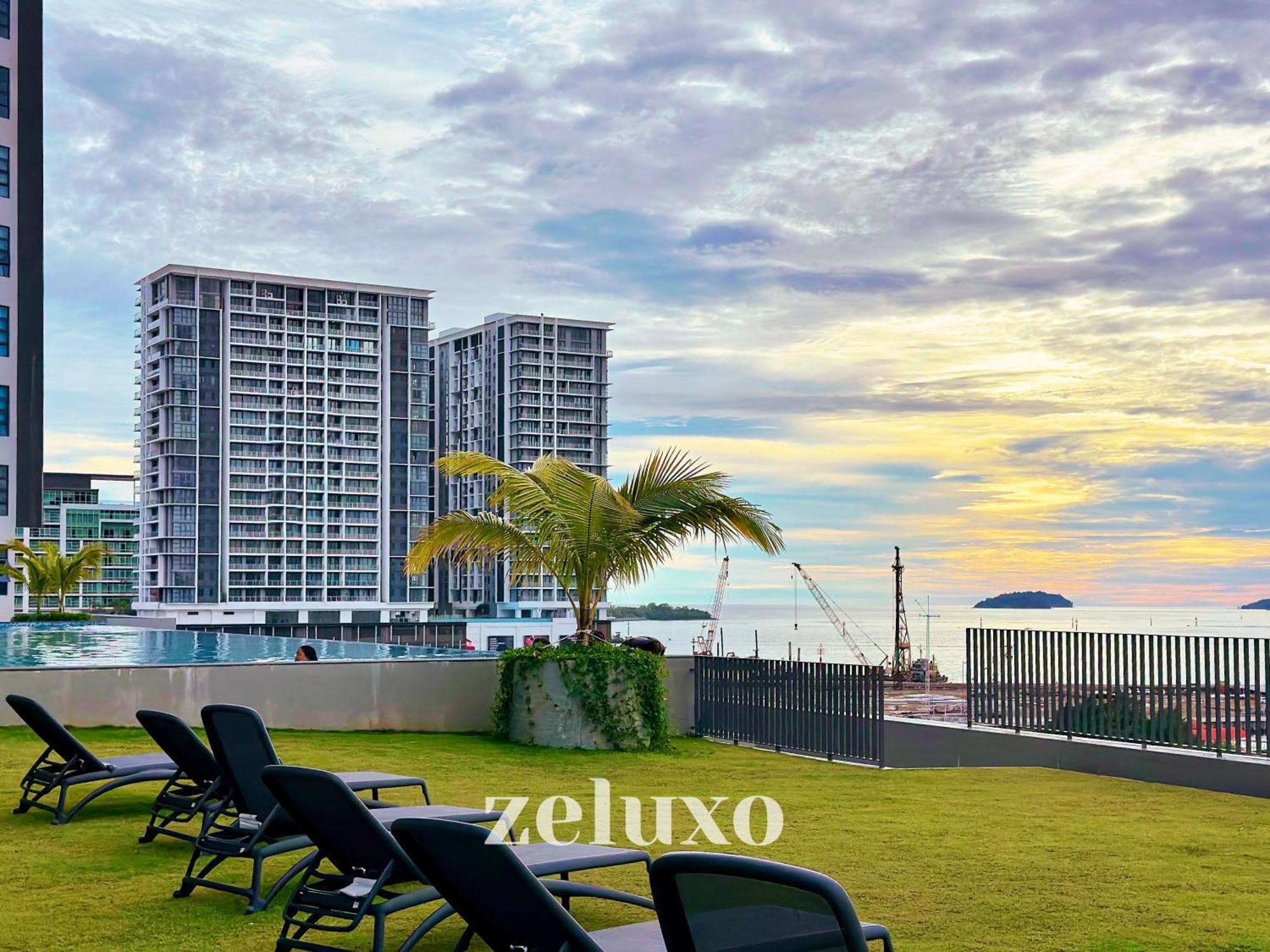 #5 Jesselton Quay City Pads Seaview By Zeluxo Kota Kinabalu Exterior foto